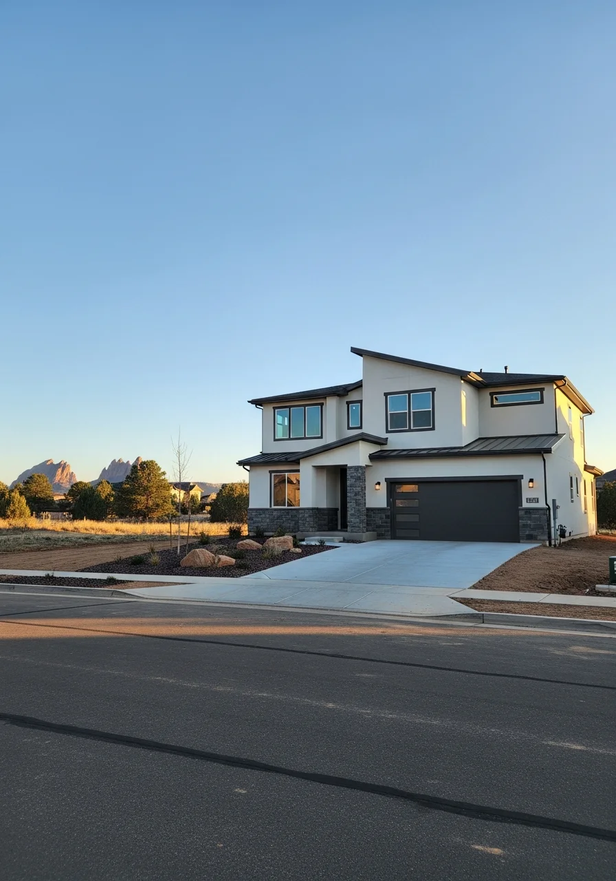 Castle Rock home exterior showing modern construction and high-elevation setting.